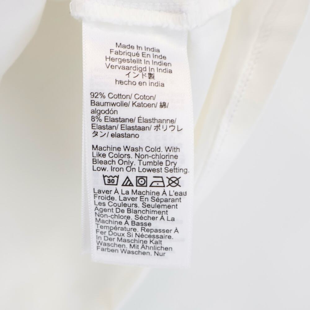 NWT J.Crew Stretch Cotton-Blend V-Neck Tank Top In White Size Medium - Picture 7 of 8